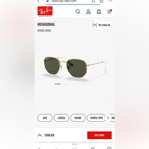 Rayban hexagon flat sunglasses